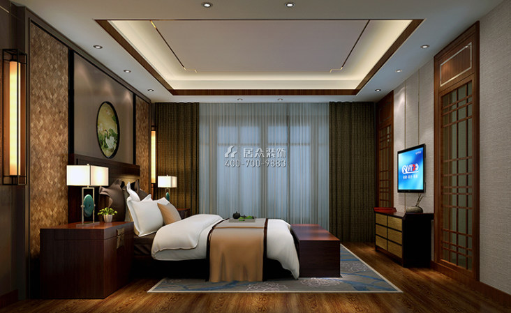 鹭湖宫420平方米中式风格别墅户型卧室装修效果图