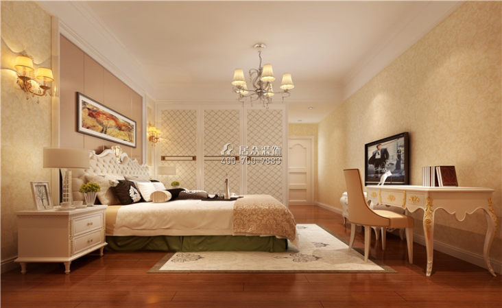 中信森林湖163平方米欧式风格平层户型卧室装修效果图