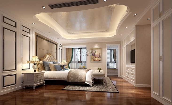 旺城天悦169平方米欧式风格平层户型卧室装修效果图