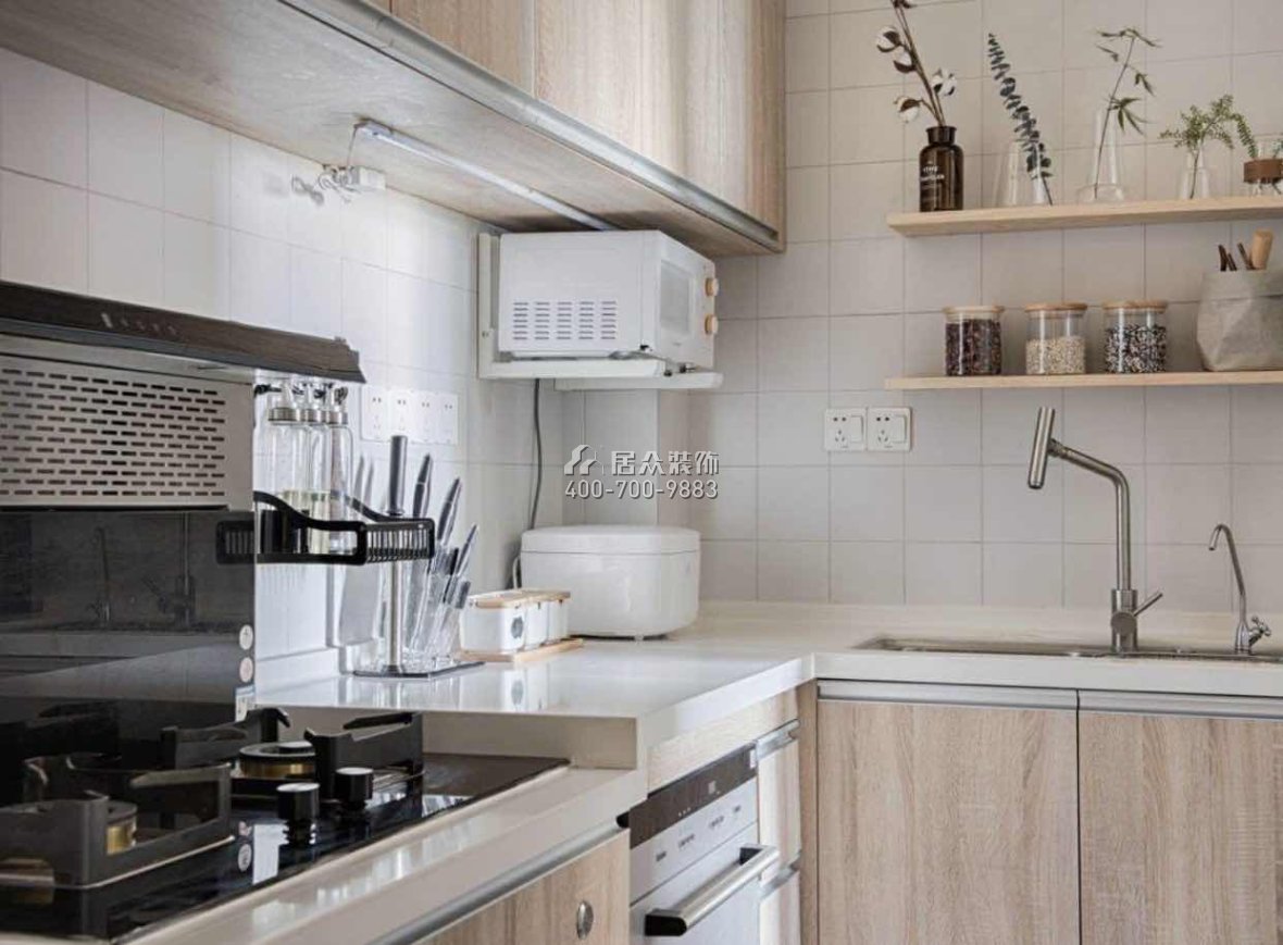 嘉州豪园87平方米混搭风格平层户型厨房装修效果图
