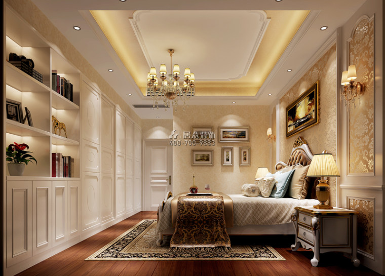 绿茵山庄180平方米欧式风格平层户型卧室装修效果图