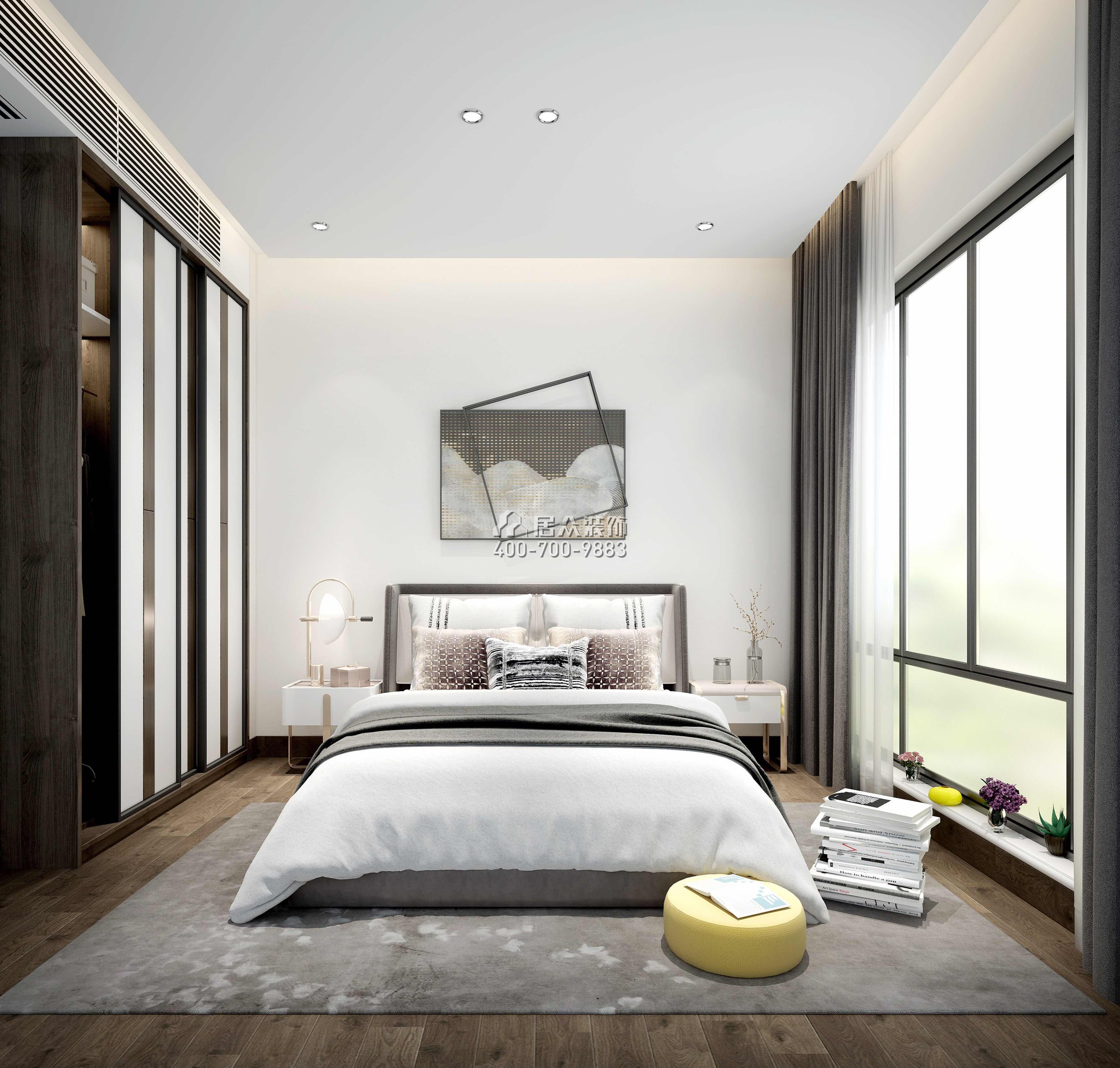 锦东花园A区196平方米现代简约风格平层户型卧室装修效果图