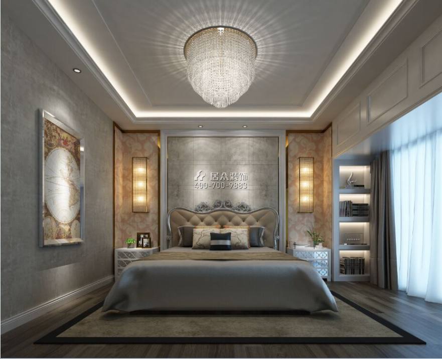 合正荣悦府142平方米欧式风格平层户型卧室装修效果图