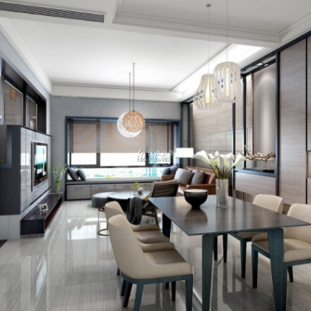 香格名苑89平方米现代简约风格平层户型客厅装修效果图