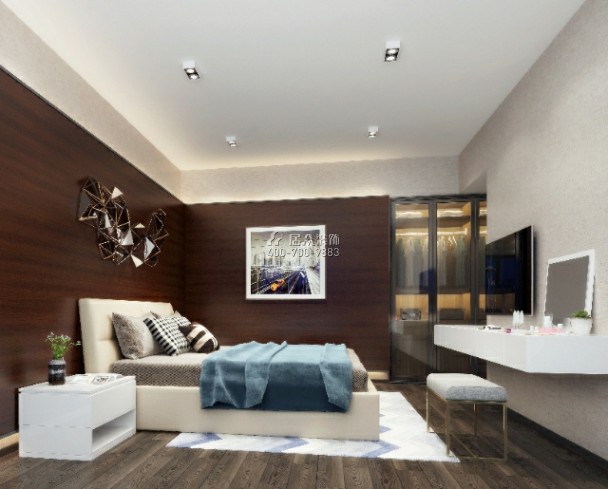 美的君兰江山200平方米现代简约风格平层户型卧室装修效果图