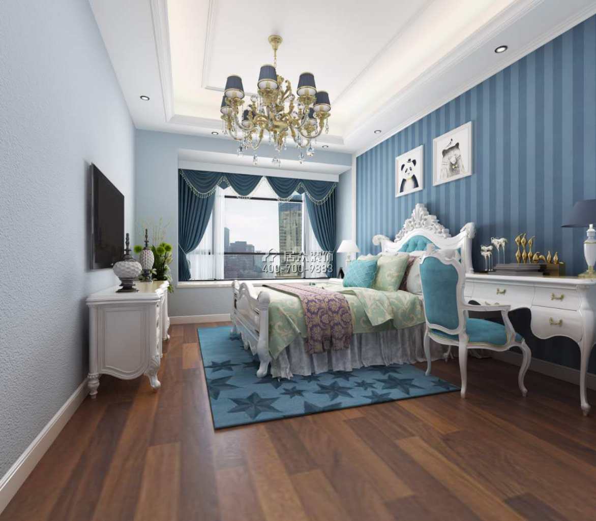 江海碧桂园270平方米欧式风格平层户型卧室装修效果图