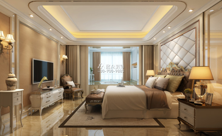 奥园神农养生城300平方米欧式风格复式户型卧室装修效果图