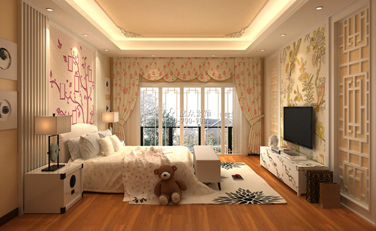 鹭湖宫420平方米中式风格别墅户型儿童房装修效果图