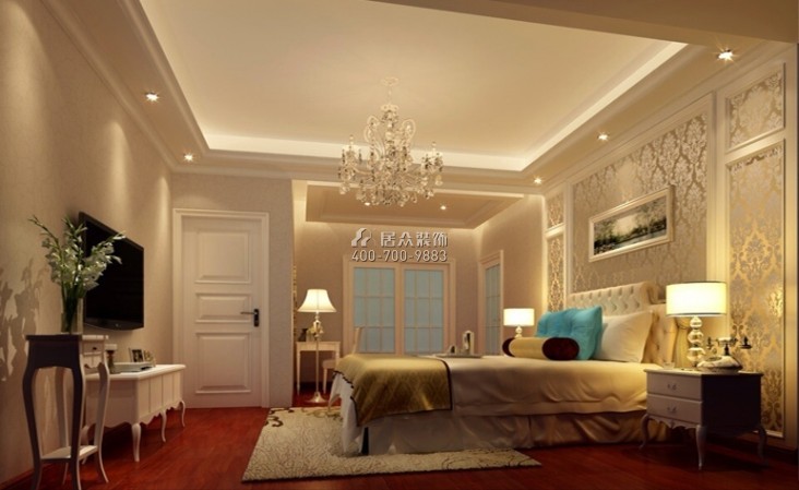 御龙湾145平方米欧式风格平层户型卧室装修效果图