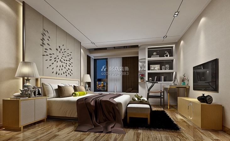 華英城三期140平方米現代簡約風格平層戶型臥室裝修效果圖