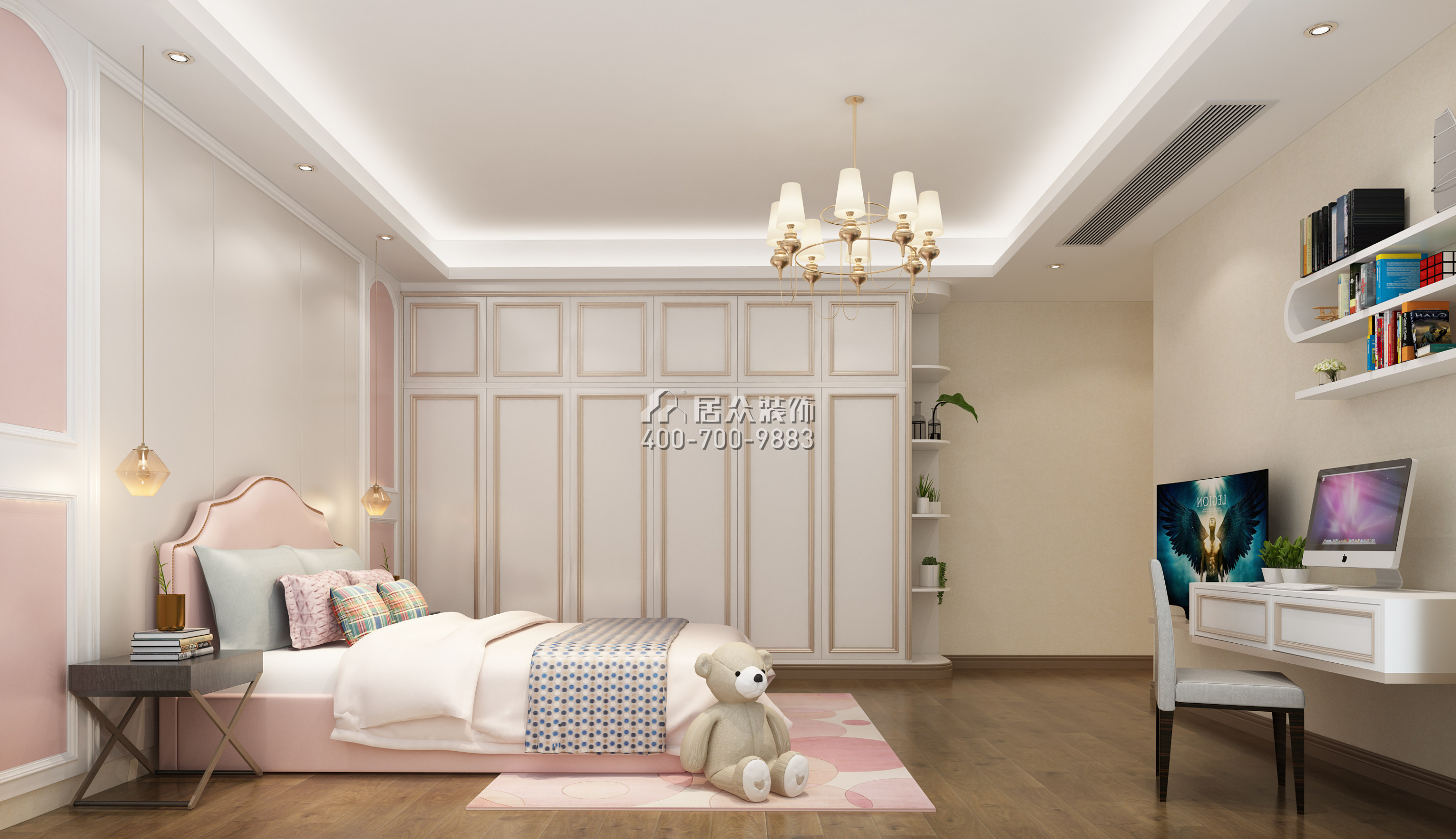 信荣海逸半岛500平方米中式风格别墅户型卧室装修效果图