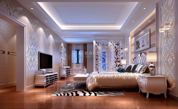 龙湖滟澜山240平方米欧式风格别墅户型卧室装修效果图