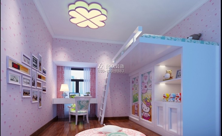 中粮锦云132平方米现代简约风格平层户型儿童房装修效果图