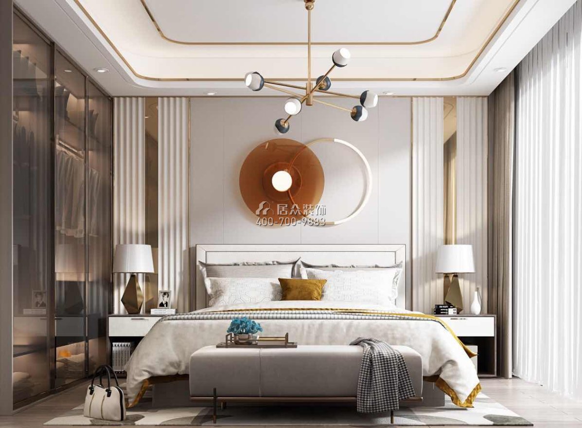 大东城97平方米现代简约风格平层户型卧室装修效果图