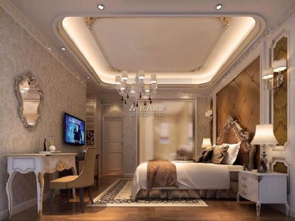 180平方米欧式风格复式户型卧室装修效果图