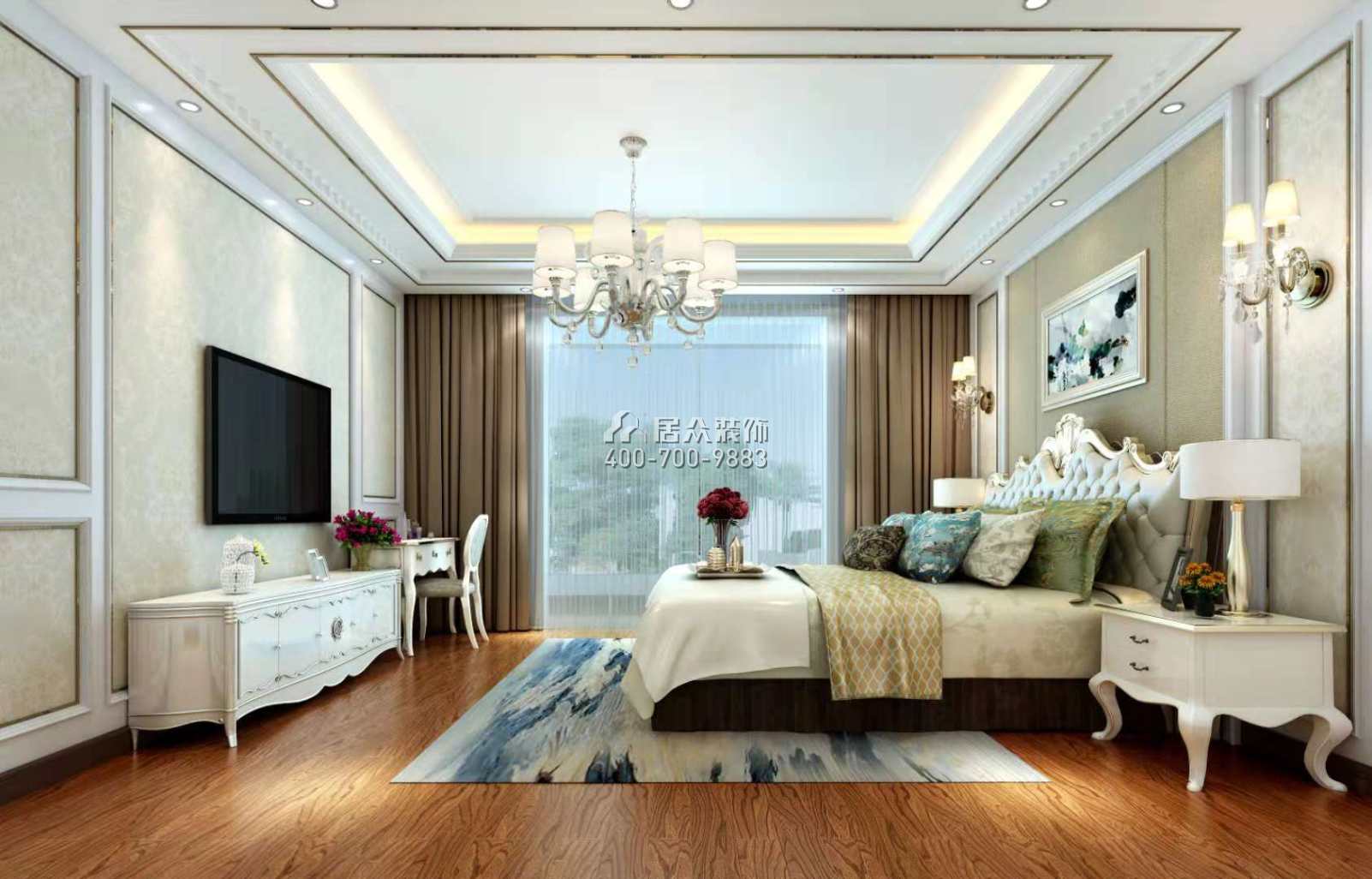 绿地海珀澜庭380平方米混搭风格别墅户型卧室（中国）科技有限公司官网效果图