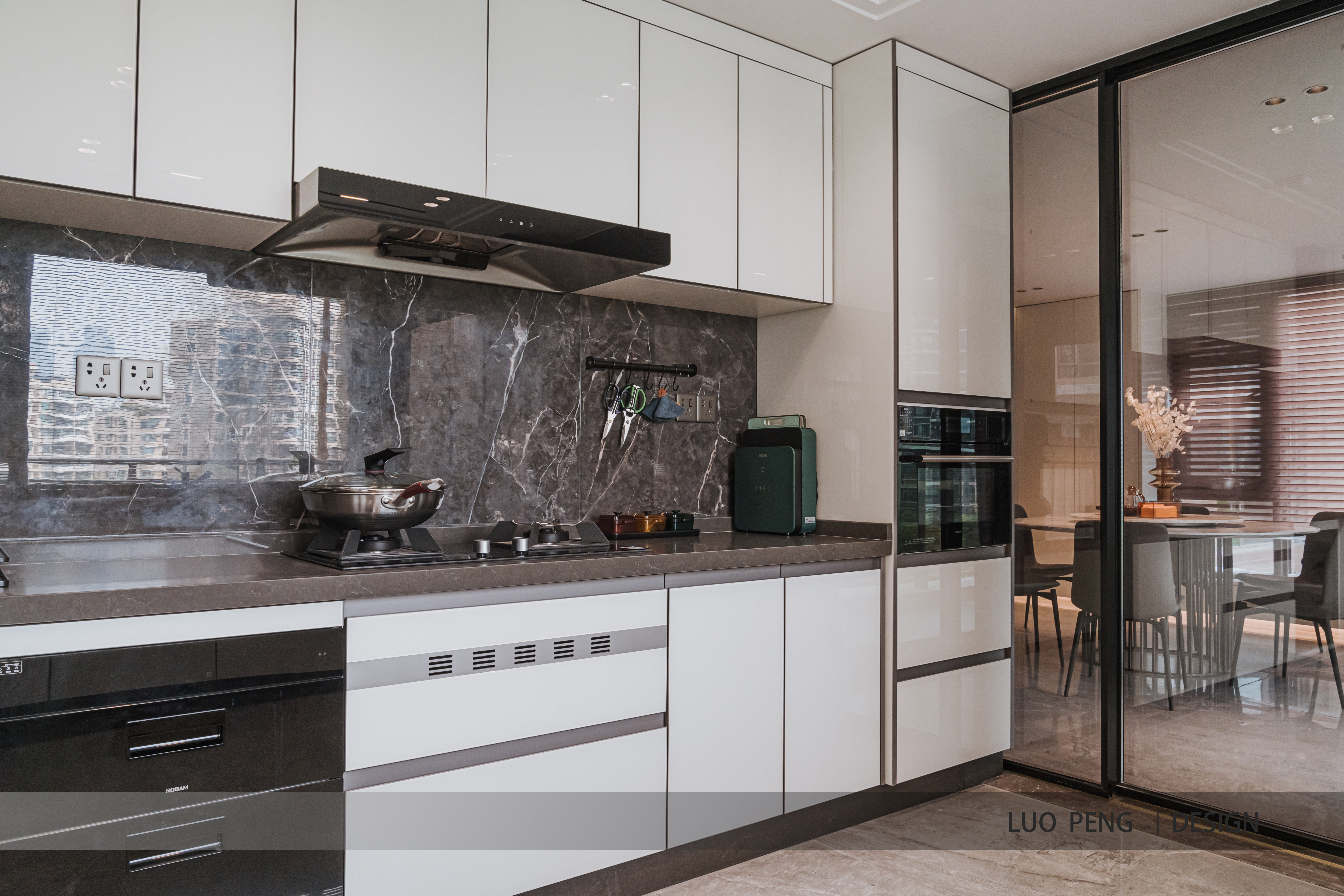 曦湾天馥220平方米现代简约风格平层户型厨房装修效果图