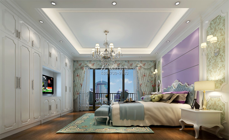 华发山庄260平方米欧式风格平层户型卧室装修效果图