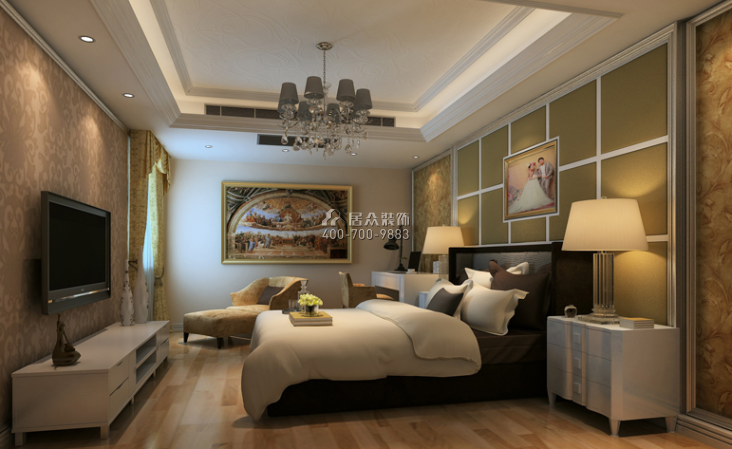 云台国际商务中心150平方米欧式风格平层户型卧室装修效果图
