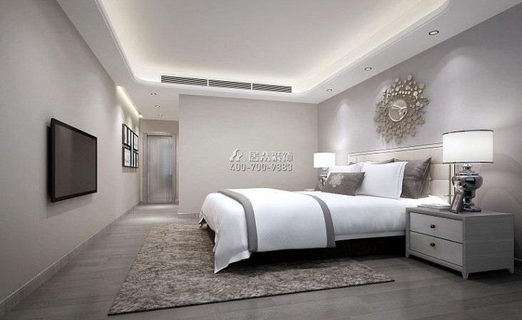 萬科城翆地軒200平方米現代簡約風格復式戶型臥室裝修效果圖