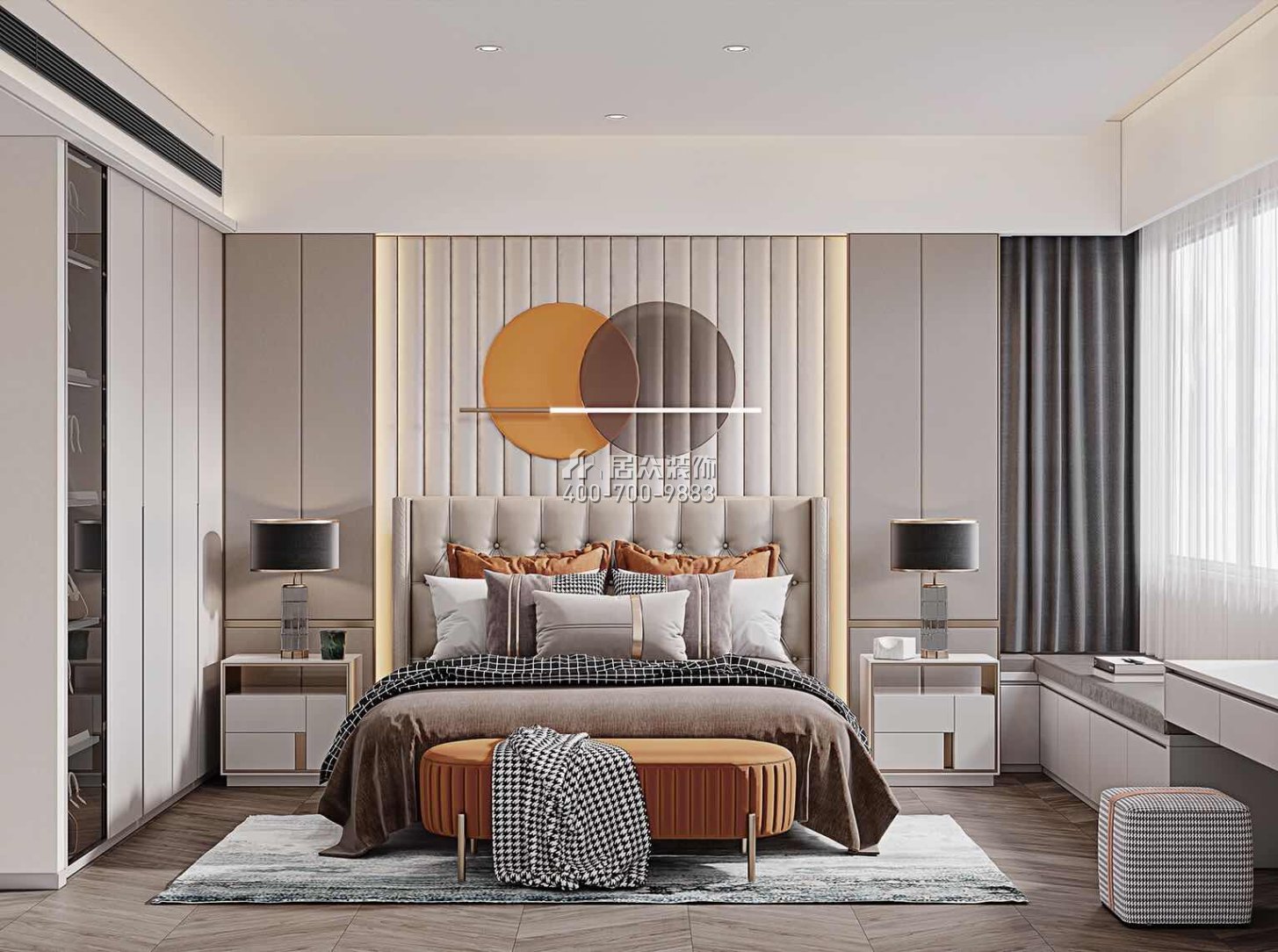 保利西海岸180平方米現代簡約風格平層戶型臥室裝修效果圖