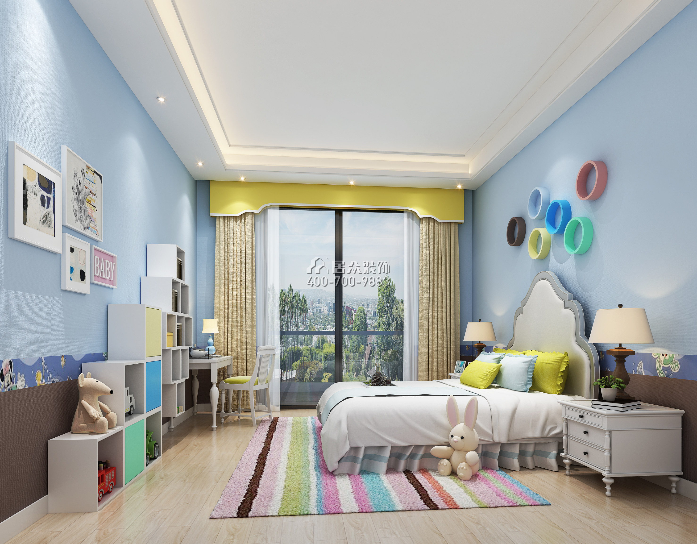 海逸豪庭御峰321平方米中式风格别墅户型卧室装修效果图