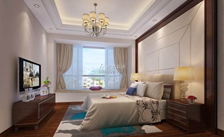 中洲中央公园二期146平方米其他风格平层户型卧室装修效果图