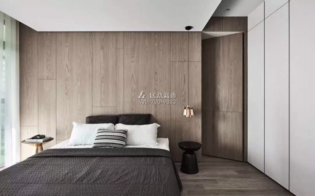 中海鹿丹名苑120平方米现代简约风格平层户型卧室装修效果图