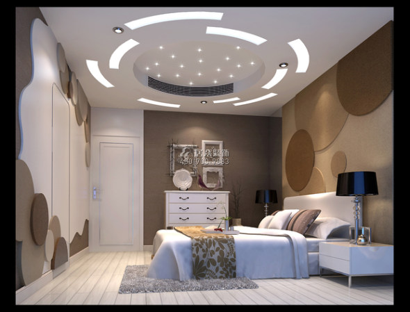 凯旋国际188平方米现代简约风格复式户型卧室装修效果图