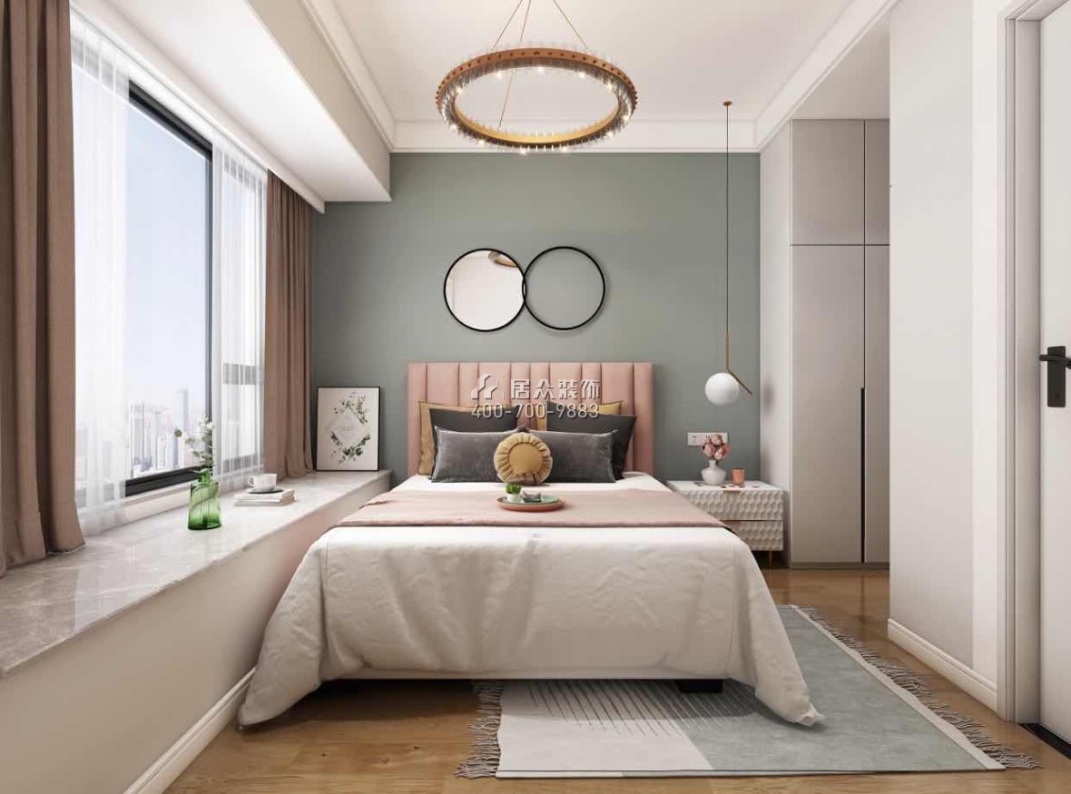 阳基御龙山100平方米现代简约风格平层户型卧室装修效果图