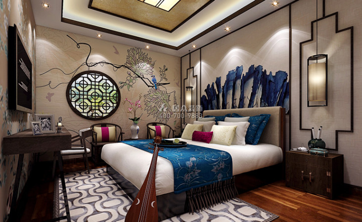 紫金府168平方米中式風格平層戶型臥室裝修效果圖