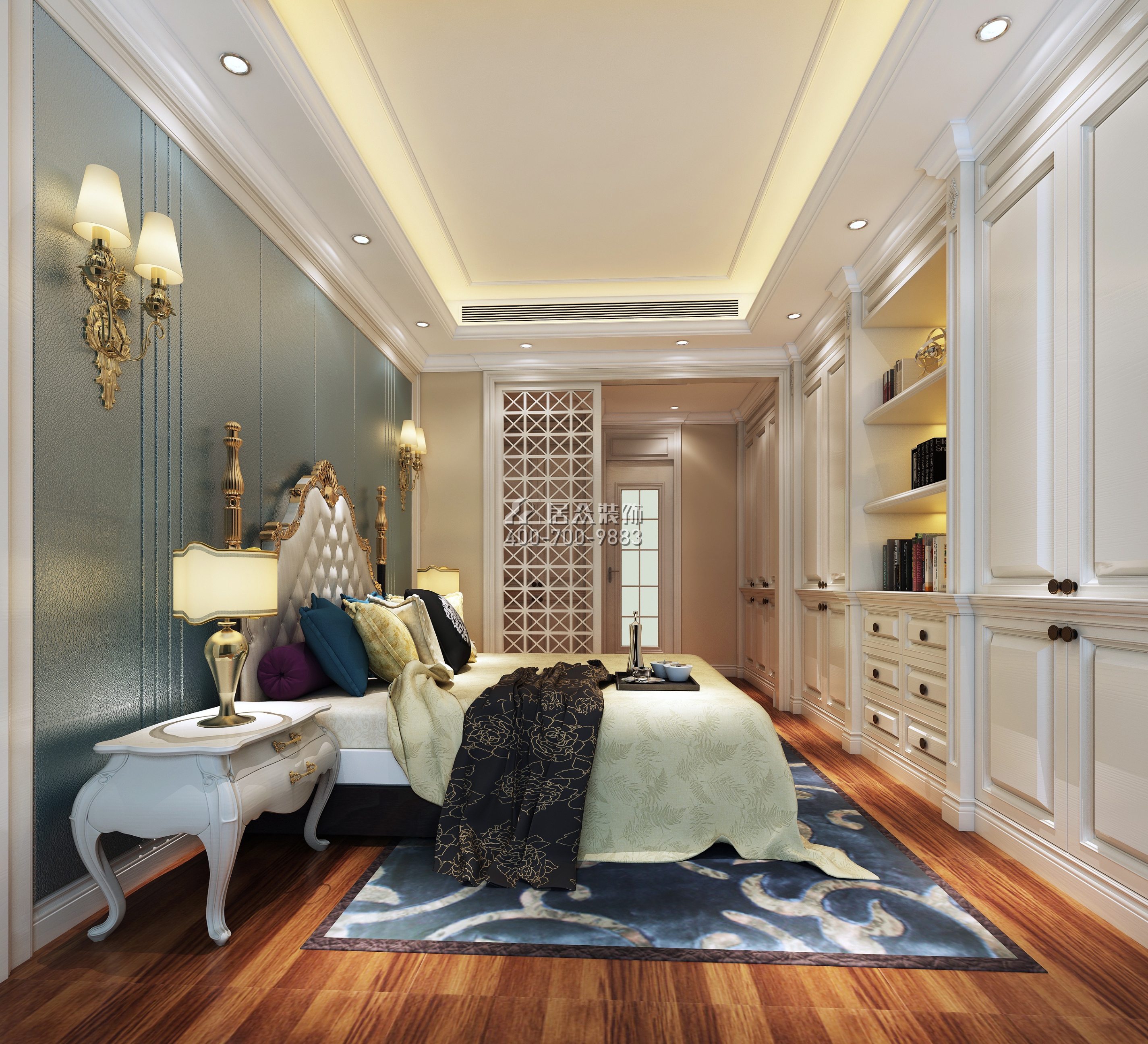 寶生midtown 156平方米歐式風格平層戶型臥室裝修效果圖
