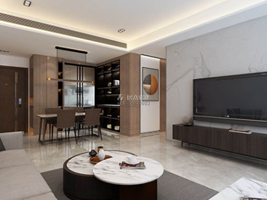 香山美墅五期120平方米現代簡約風格平層戶型客廳裝修效果圖