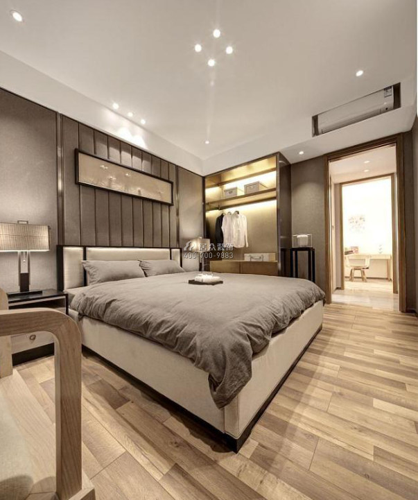 万科金域国际158平方米中式风格平层户型卧室装修效果图