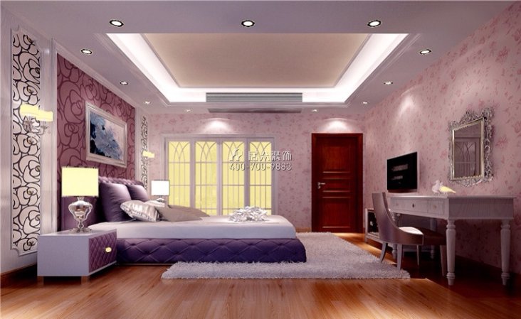 新世纪领居280平方米中式风格别墅户型卧室装修效果图