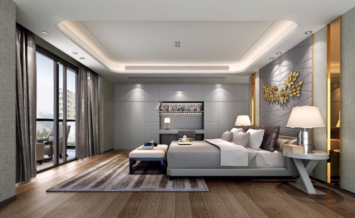 中信紅樹灣花城253平方米現代簡約風格平層戶型臥室裝修效果圖