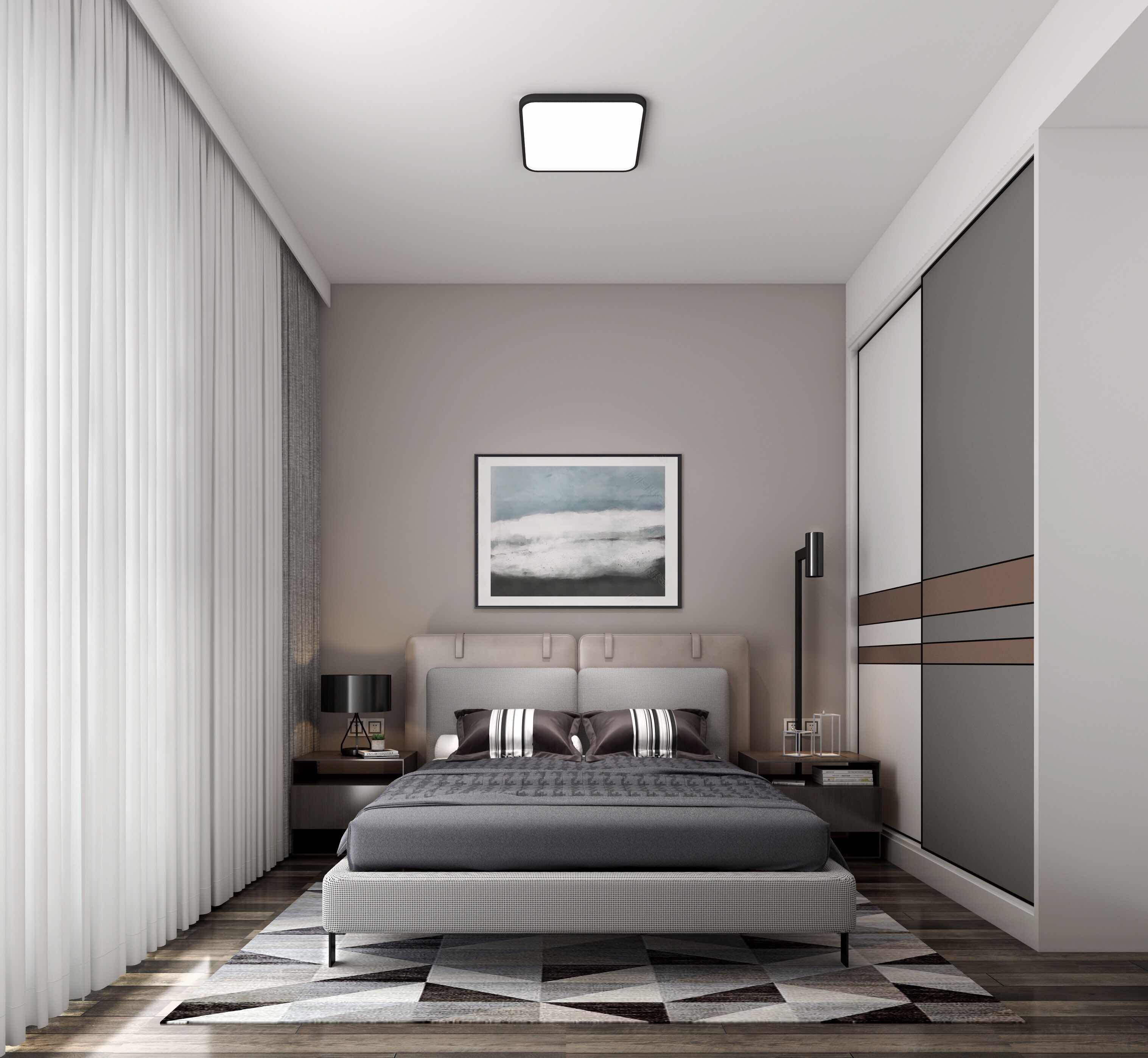 港逸豪庭100平方米现代简约风格平层户型卧室装修效果图