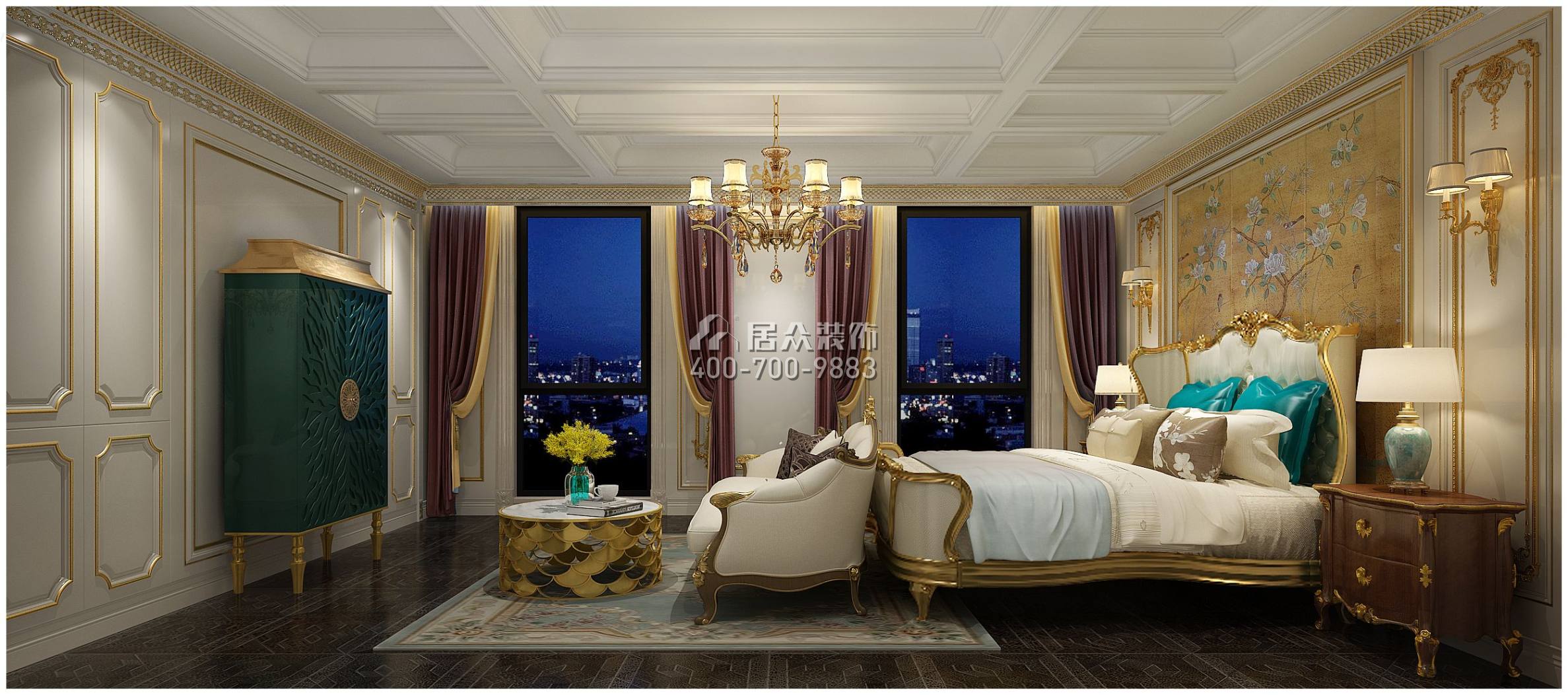星沙碧桂园400平方米欧式风格平层户型卧室装修效果图