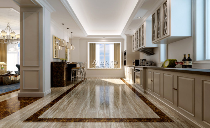 新景缘185平方米欧式风格复式户型厨房装修效果图