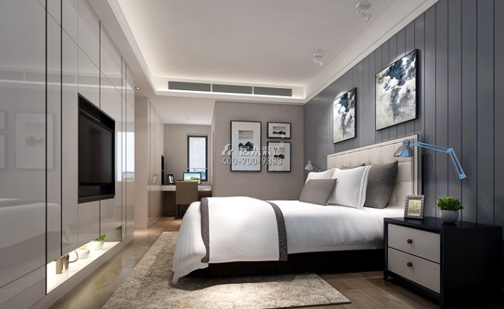滨湖名苑138平方米北欧风格平层户型卧室装修效果图