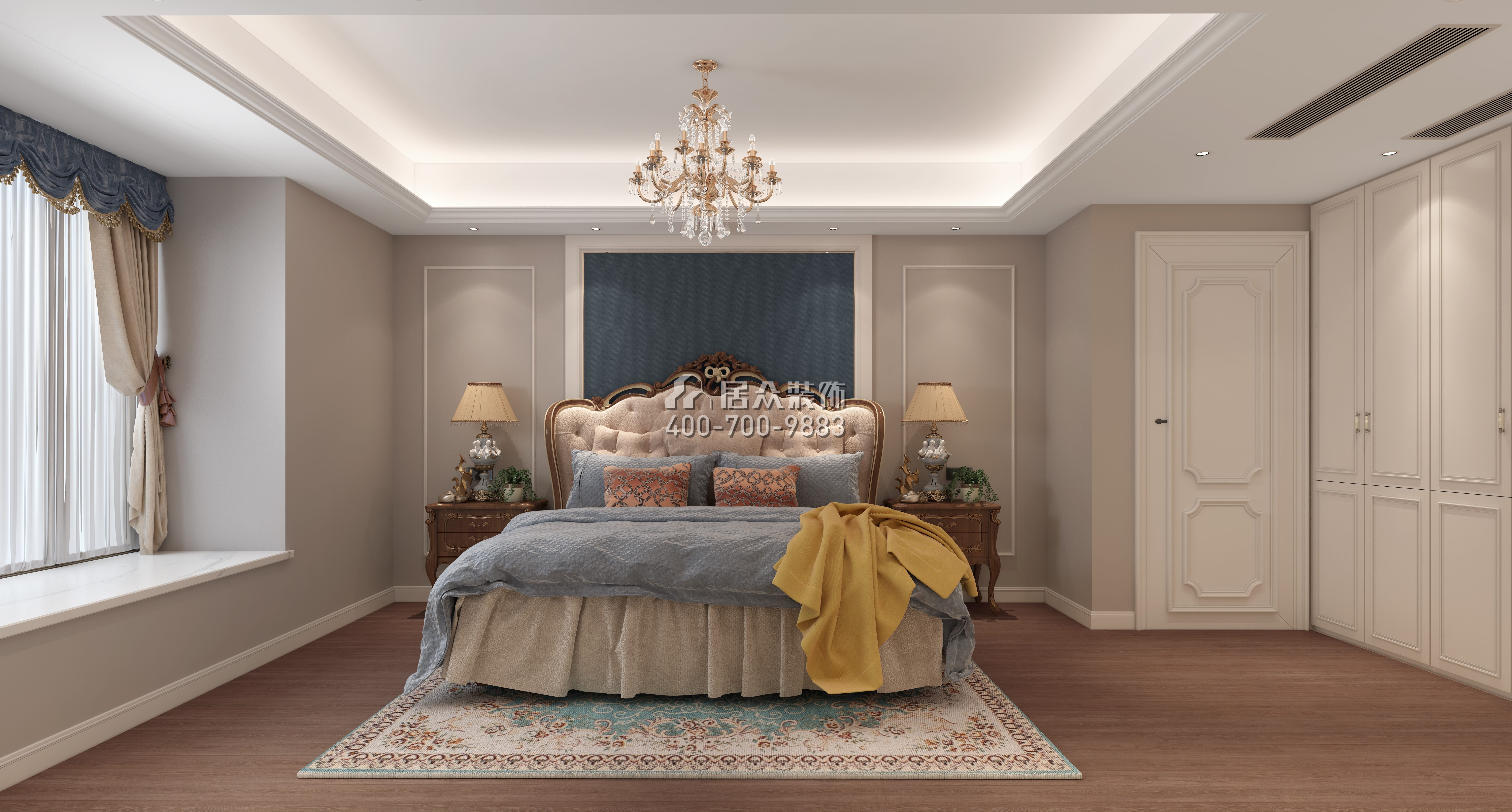 金水湾198平方米欧式风格平层户型卧室装修效果图