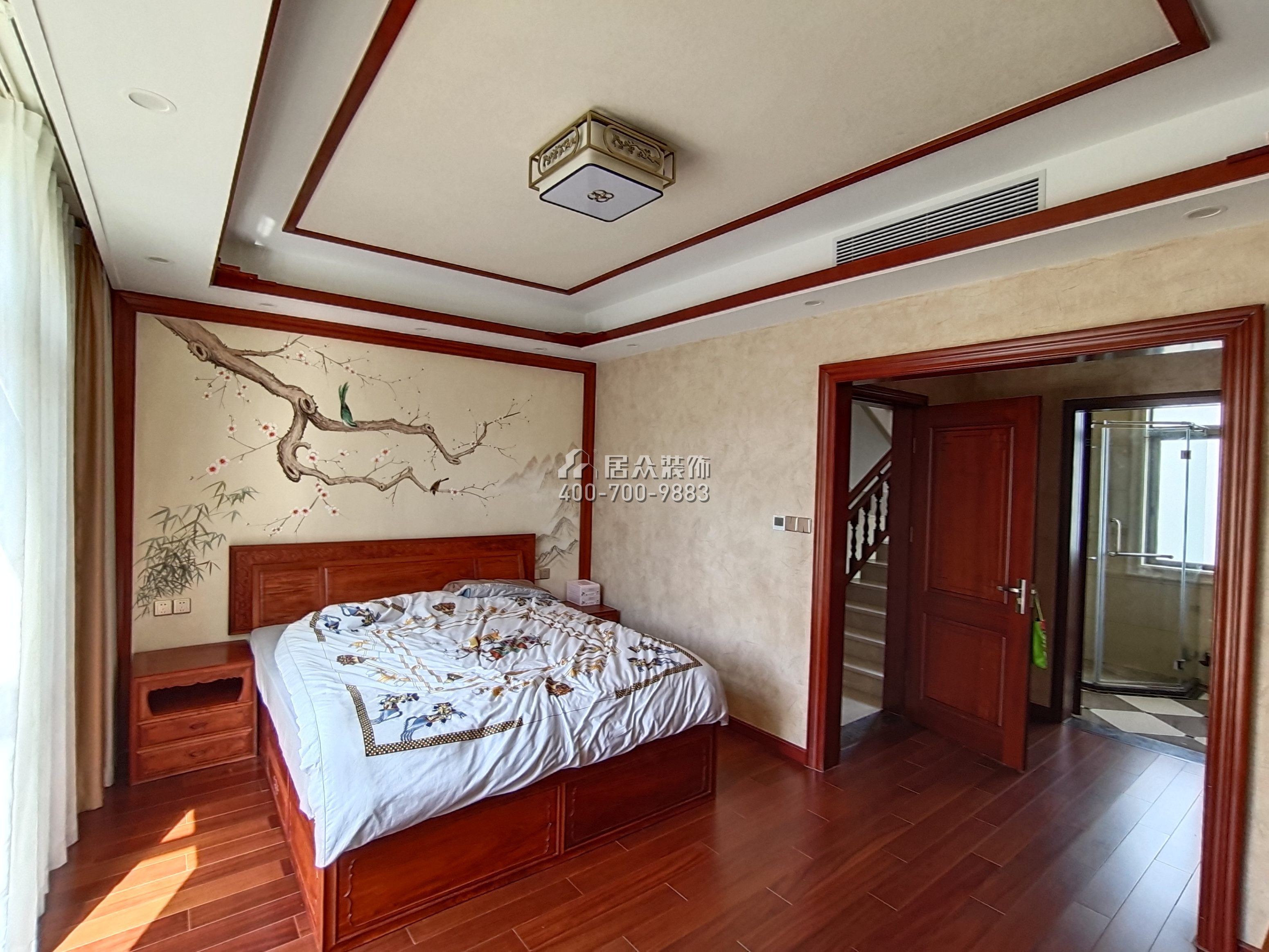 大朗碧桂园350平方米中式风格别墅户型卧室装修效果图