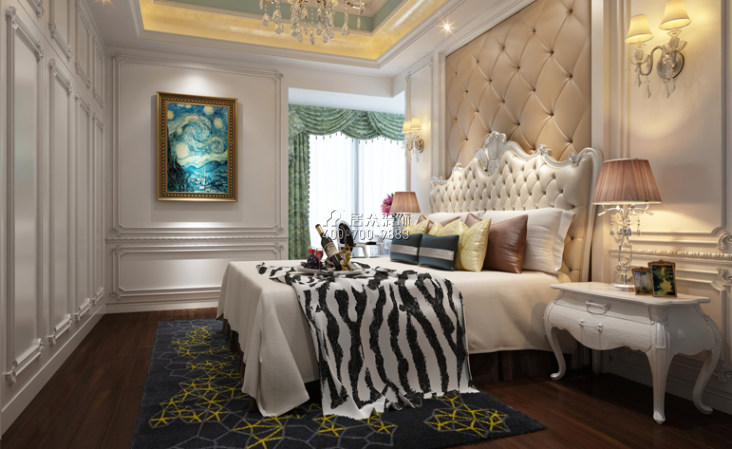 海湾花园200平方米欧式风格平层户型卧室装修效果图