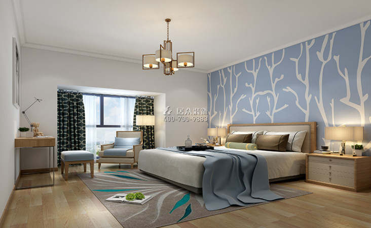 三湘海尚花园二期90平方米现代简约风格平层户型卧室装修效果图