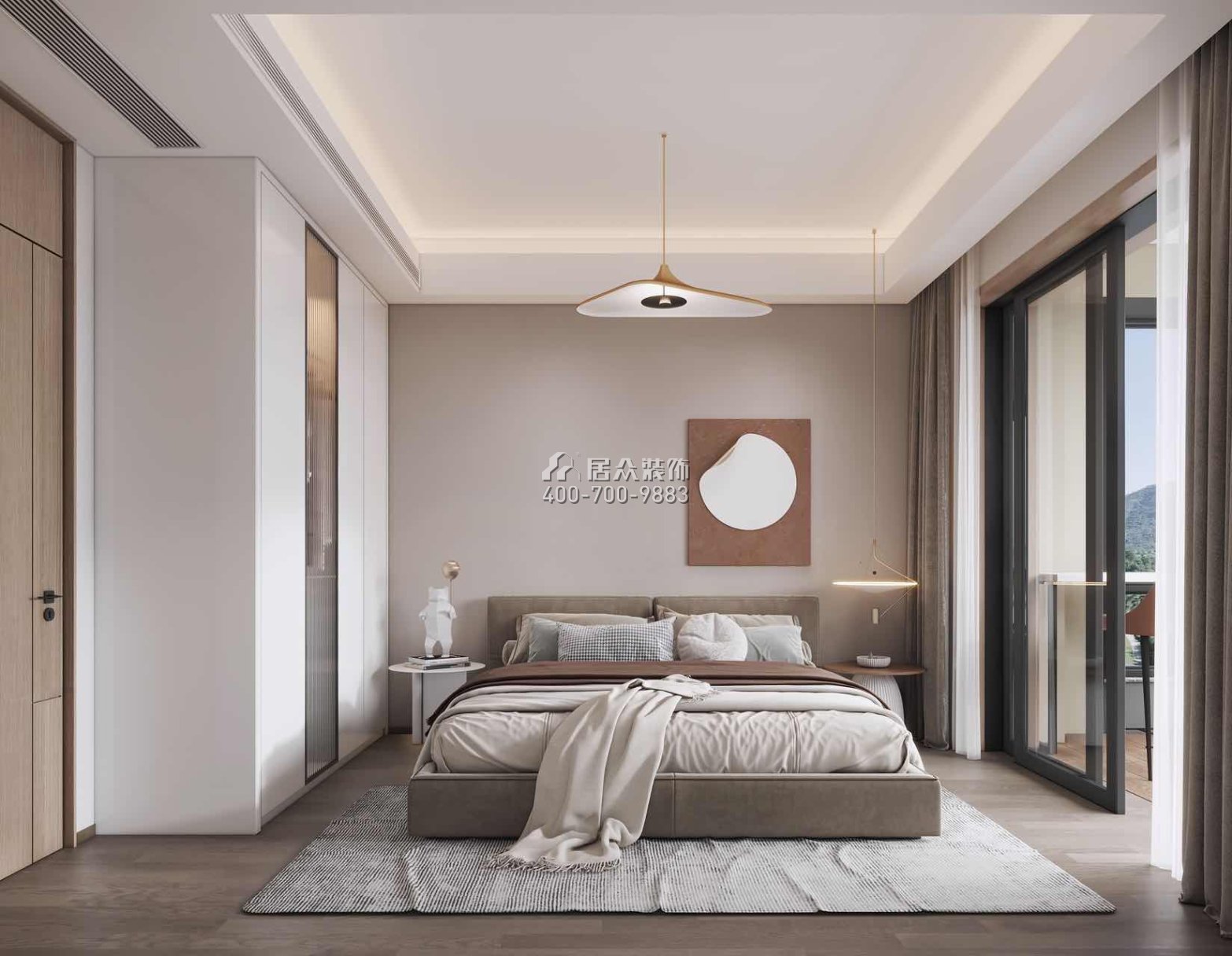 翠湖香山百合苑116平方米現代簡約風格平層戶型臥室裝修效果圖