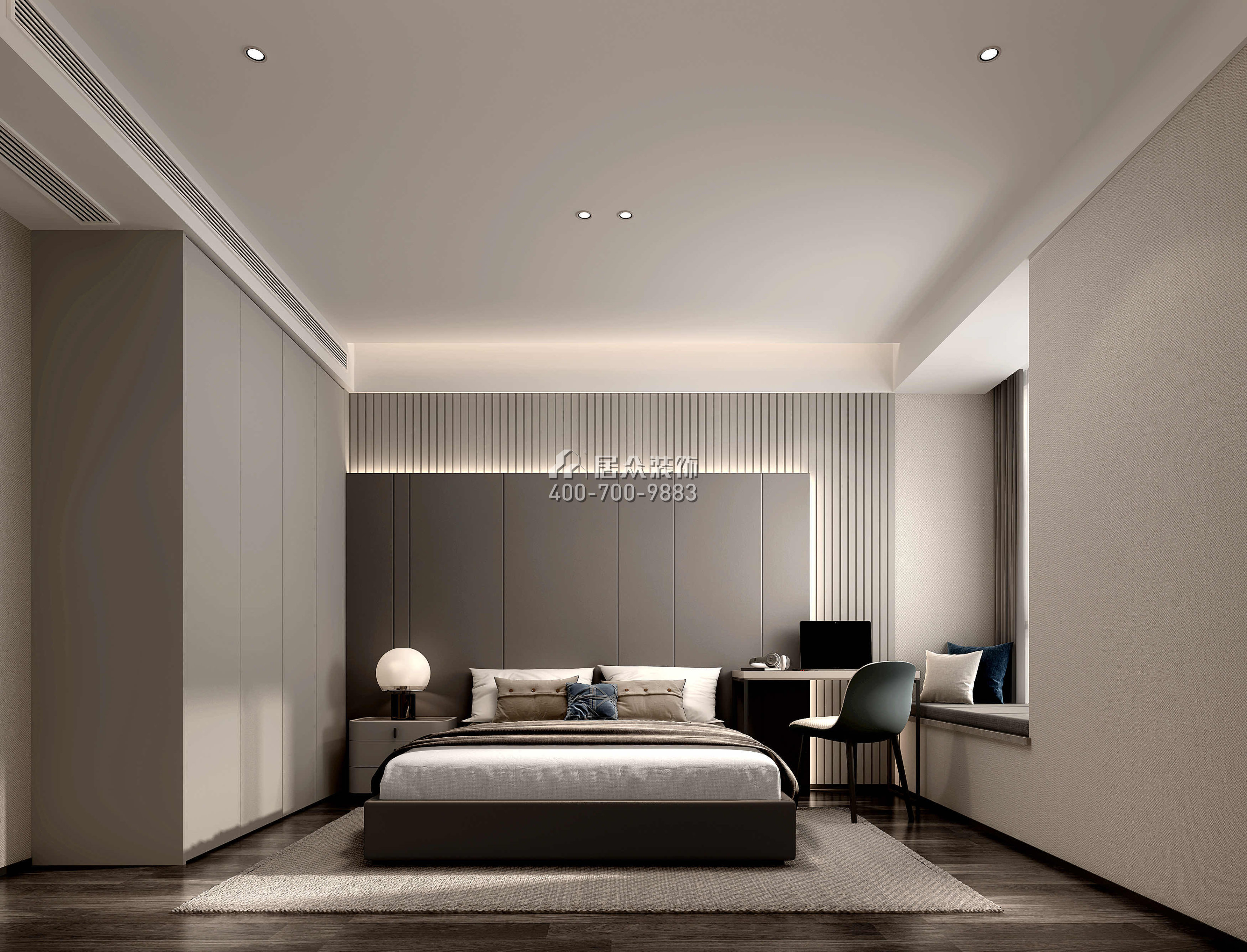 嘉华星际湾238平方米现代简约风格平层户型卧室装修效果图