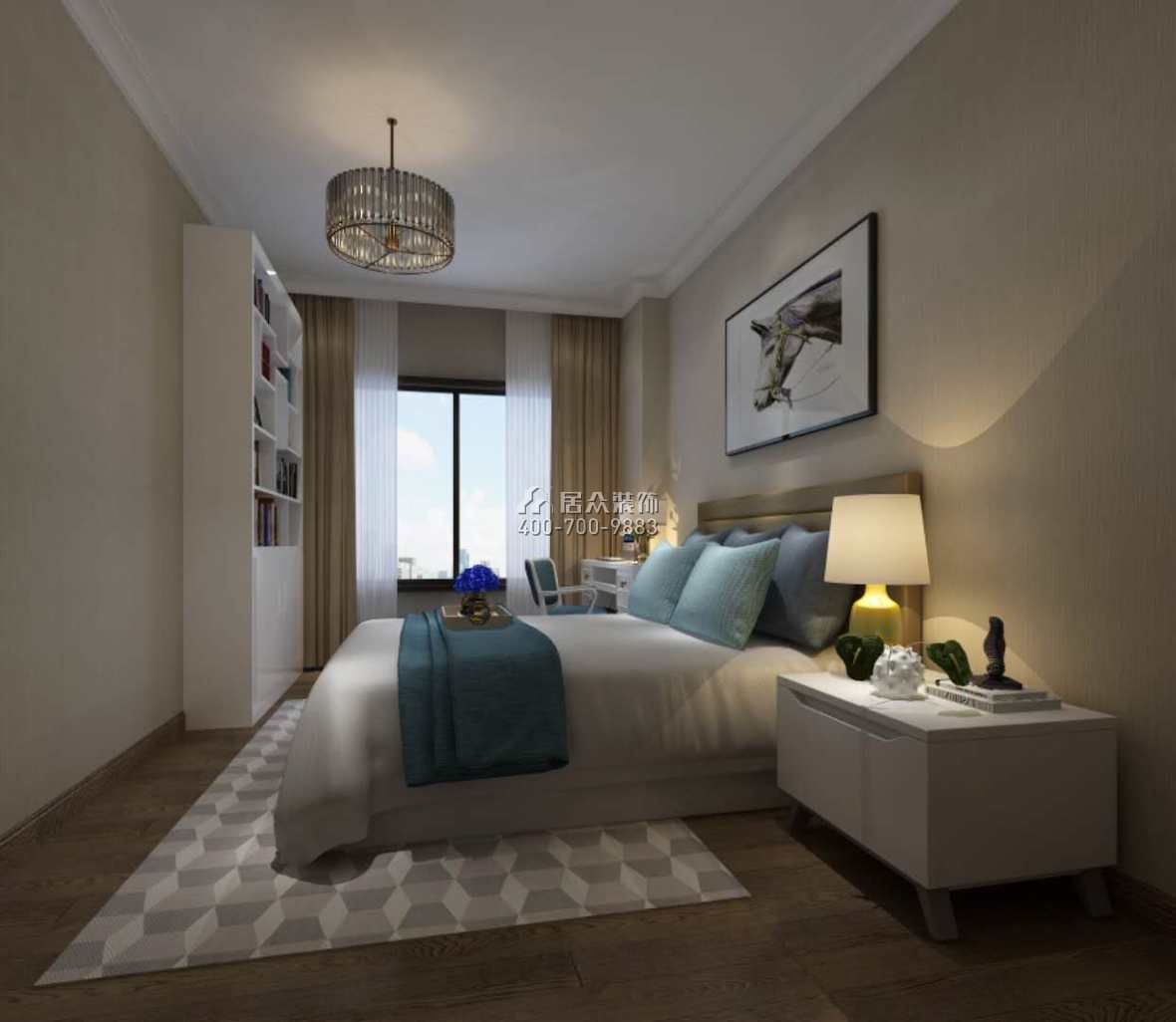中倫東海岸150平方米歐式風格平層戶型臥室裝修效果圖