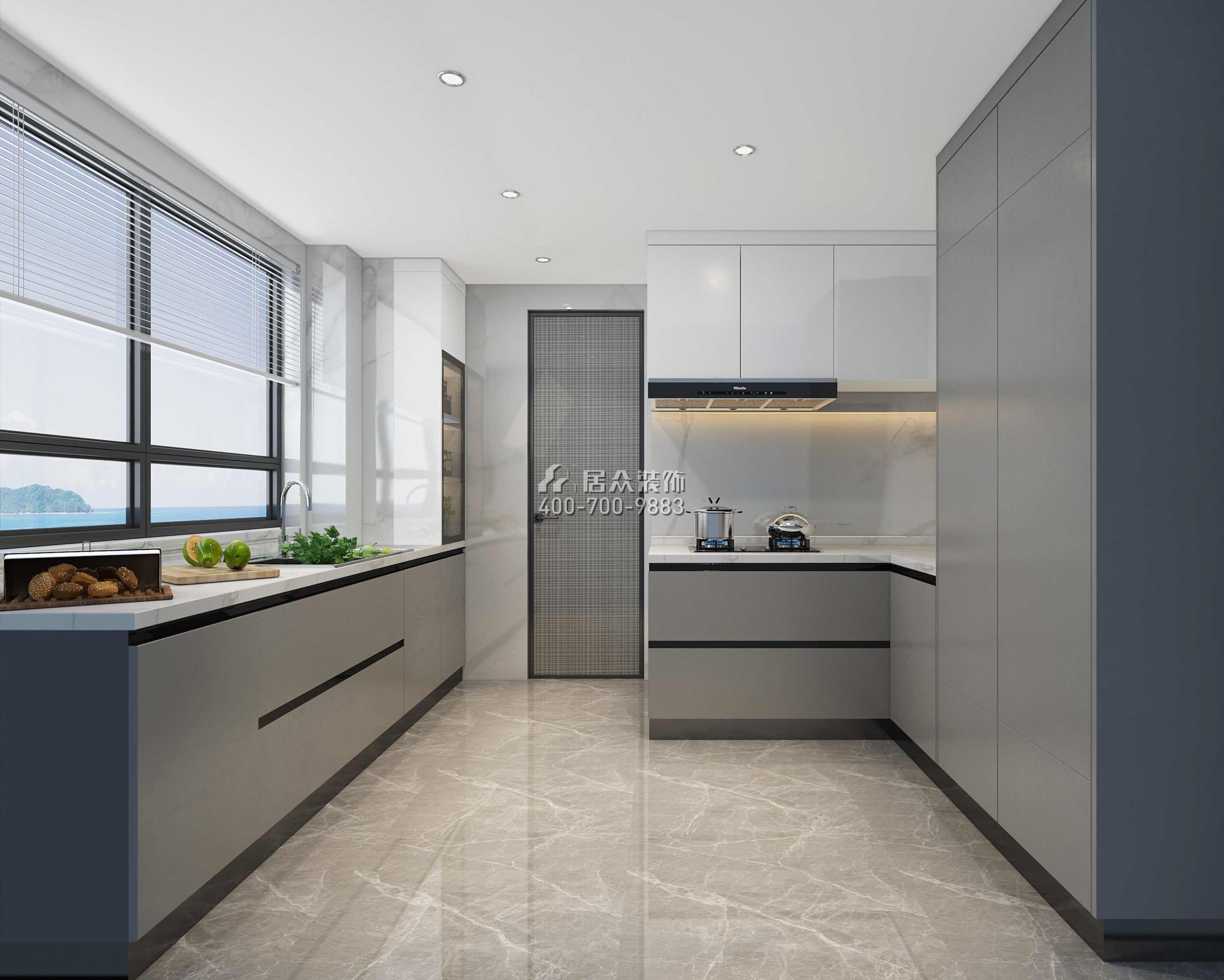 香山美墅五期170平方米现代简约风格平层户型厨房装修效果图
