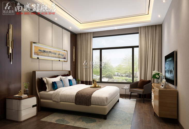 中海天鉴580平方米其他风格别墅户型卧室装修效果图
