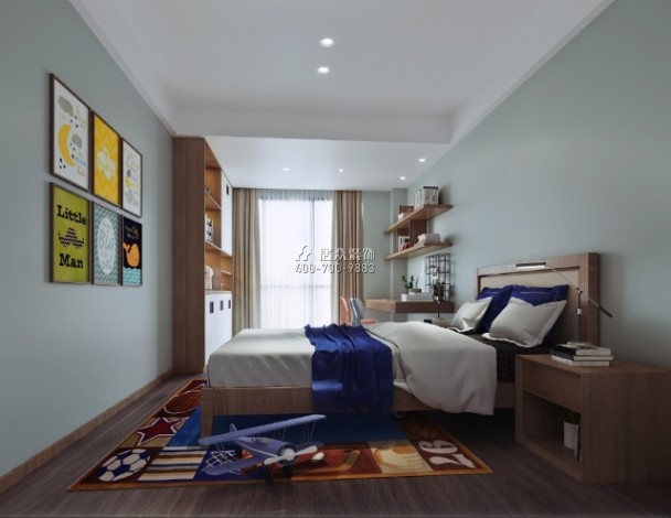 銀湖藍山潤園二期232平方米現代簡約風格平層戶型臥室裝修效果圖